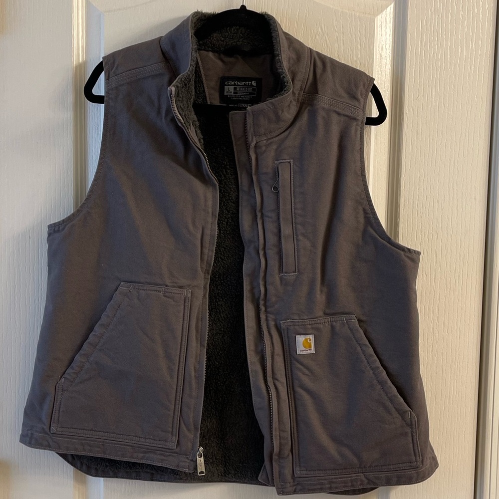 Women’s Carhartt Charcoal Sherpa-Lined Vest